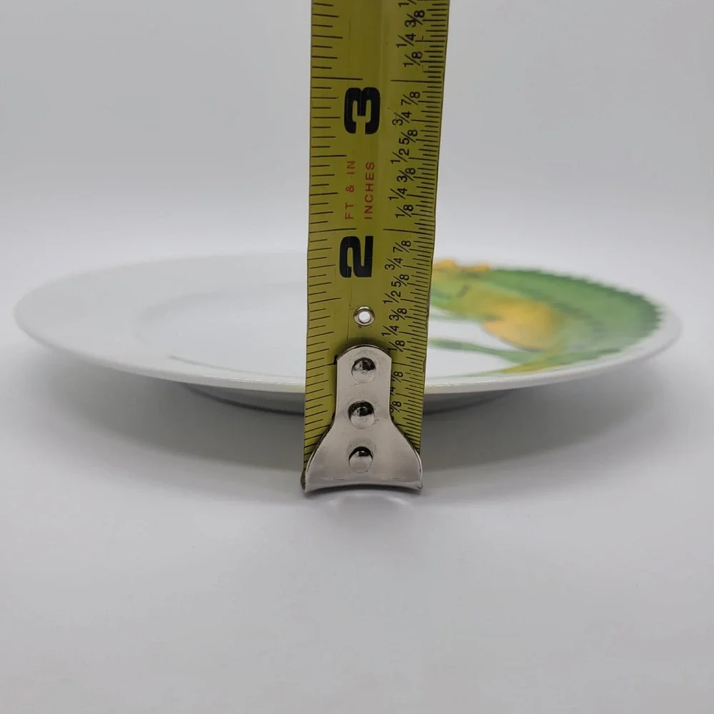 Helina Tilk hand‎ Painted Crocodile Alligator Ceramic Plate Made in Estonia 7.5